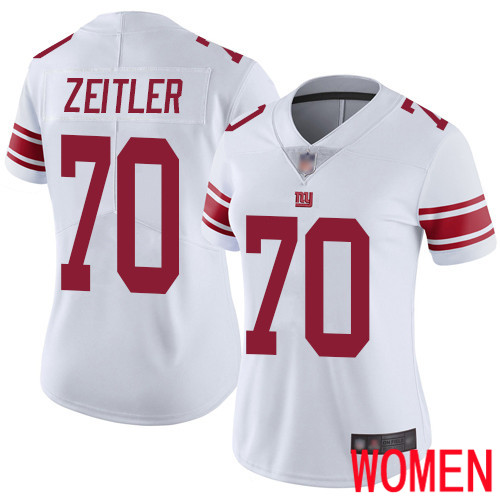 Women New York Giants 70 Kevin Zeitler White Vapor Untouchable Limited Player Football NFL Jersey